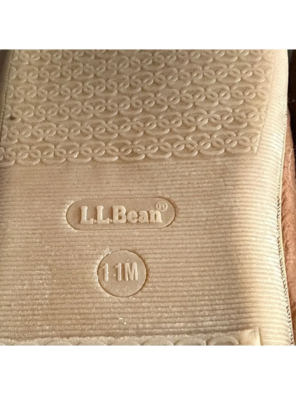 L.L. Bean Chestnut Suede Shearling Moccasin Slippers Men’s 11